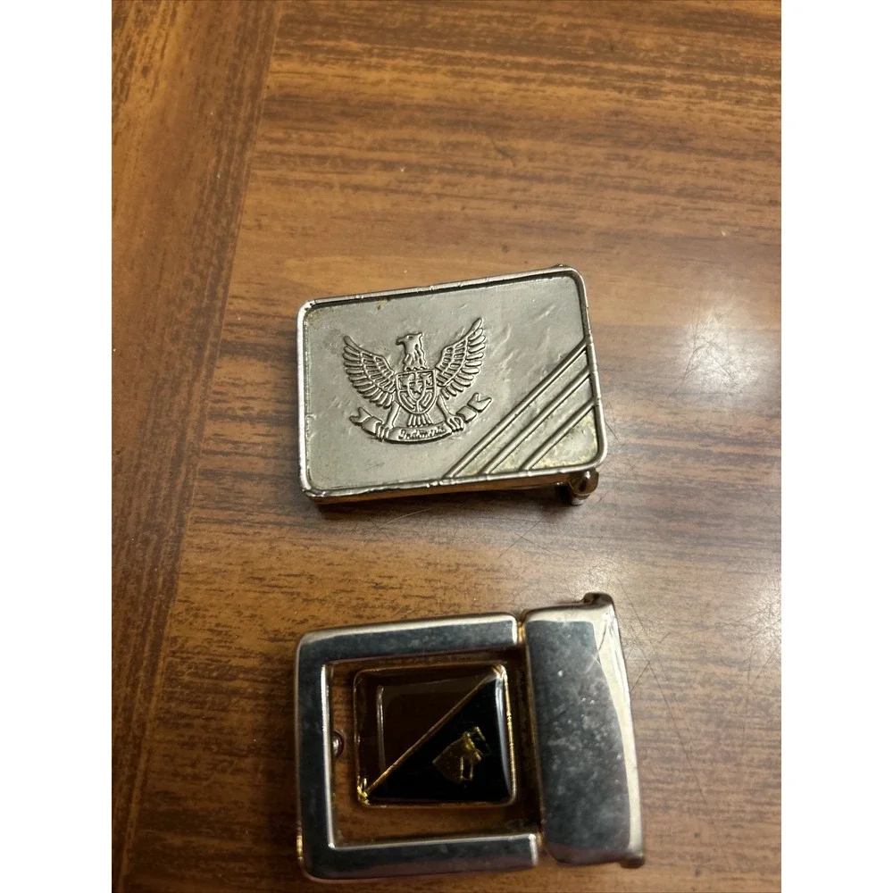 Old Belt Buckle For Fabric Belts‎ Black Horses